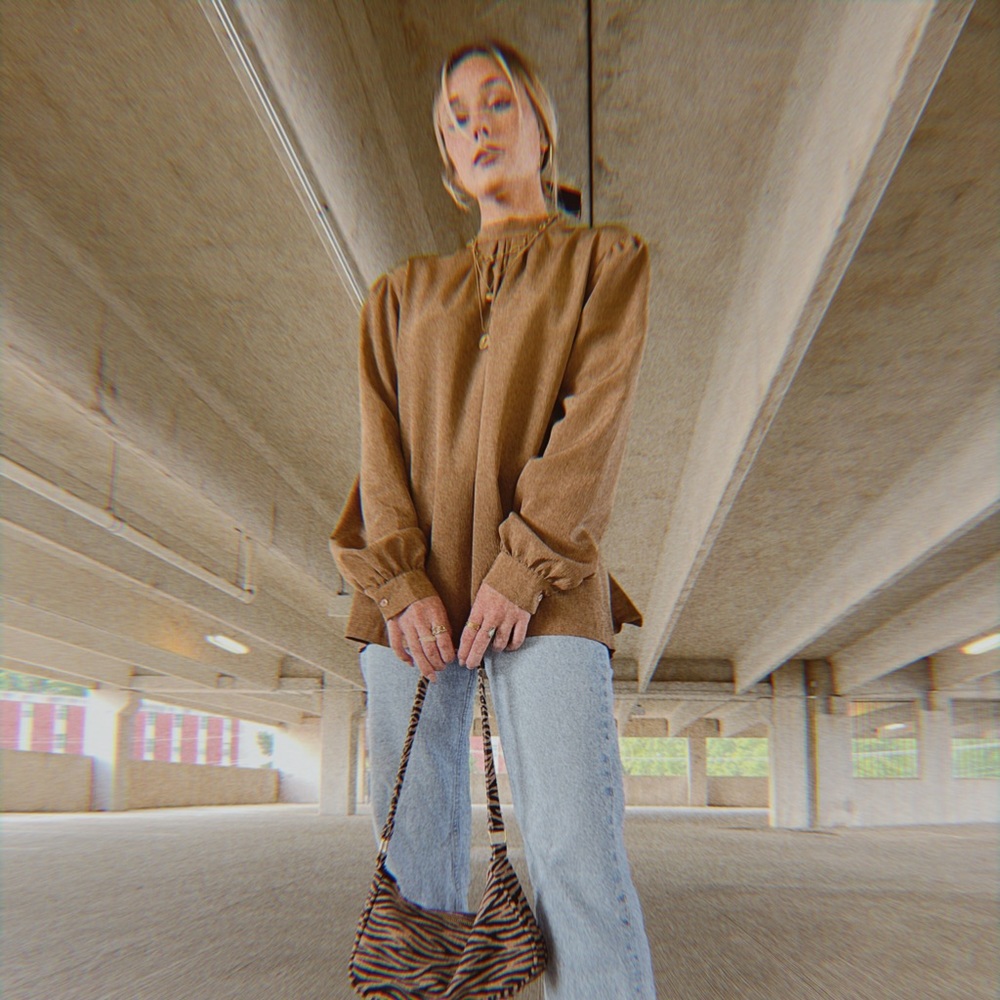 Button Down Back Blouse